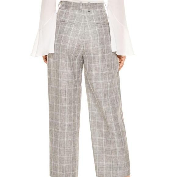 Sandro Hoviv Cropped Pants XS 36 4 gray plaid